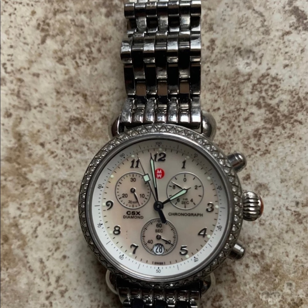 MICHELE Diamond accent CSX watch